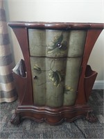 Wooden side table/cabinet with magazine racks