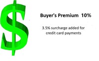 Buyer's Premium is 10% plus 3.5% surcharge for