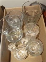 Misc glass ware, shot glasses, etc