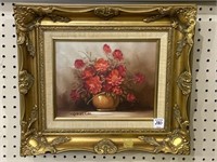 Sm. Framed Floral Painting From Regency
