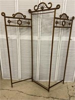 Antique Three Section Folding Screen