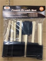 10 pc Foam Brush Set