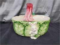 Bunny Lane Handpainted Porcelain Basket