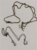 2 PC JEWELRY MARKED 925 ITALY-NECKLACES