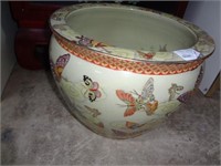 Oriental Hand Decorated Goldfish Bowl