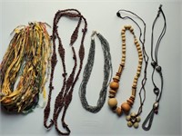 Necklaces (6),  Beads, Wood Beads
