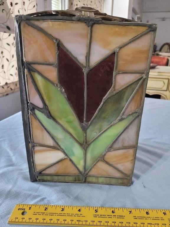 TIFFANY? $$$ antique leaded glass lamp shade