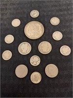 13pc coin collection 1921 Morgan silver dollar +