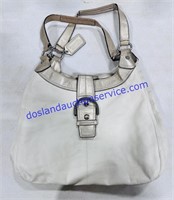 White and Gold Coach Purse (Cannot Confirm