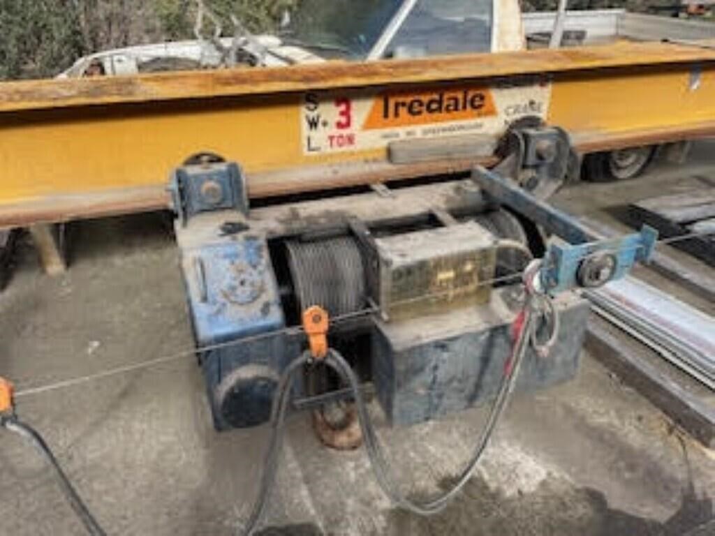 Iredale 3 Ton Overhead Crane, 5.7m Between Rails *