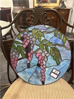 Grape design stained glass wall hanging
