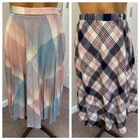 2 Vtg wool blend skirts