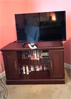 TV STAND, TV, RE,OTE, VHD, DVD SEE PICS
