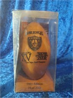 Collector edition Wooden 2001 raiders NFL football