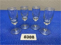 4 Stemware Cordial Glasses