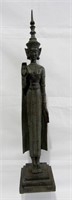 Tall Wooden Indonisian Statue 24"h