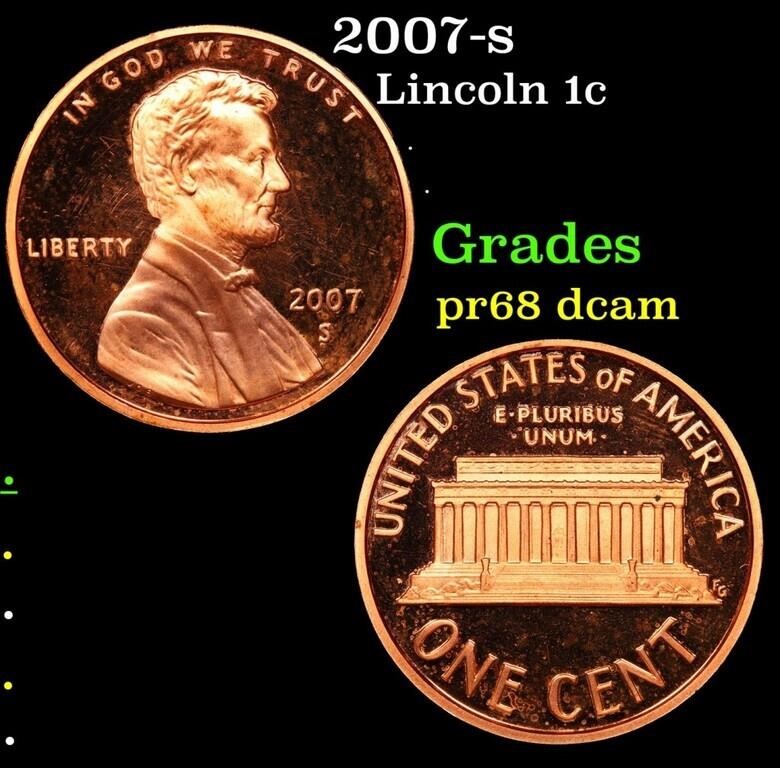 Proof 2007-s Lincoln Cent 1c Grades GEM++ Proof De