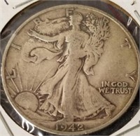 1942 s walking liberty half dollar