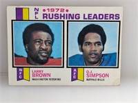 1973 Topps NFL Rushing Leaders OJ Simpson/Brown #1