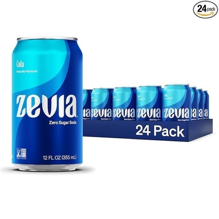 Zevia Zero Calorie Soda, Cola, 12 Ounce Cans