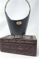 Wood Box & Haeger Metal Bucket