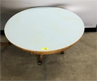 OAK BASE COFFEE TABLE-PAINTED TOP