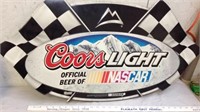 Coors light NASCAR thin metal sign