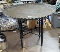 Large Asian Style copper Tray Table