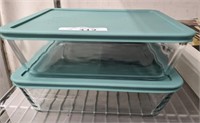 PYREX BAKING DISHES, SOME COVERS