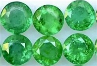 6 pieces of Natural Emeralds 2mm