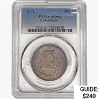 1892 Columbia Half Dollar PCGS MS63