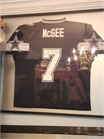 Dallas Cowboys McGee Autographed Jersey Framed
