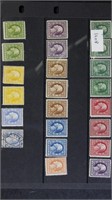 US Stamps 1908 Perf 12 Washington-Franklin group,