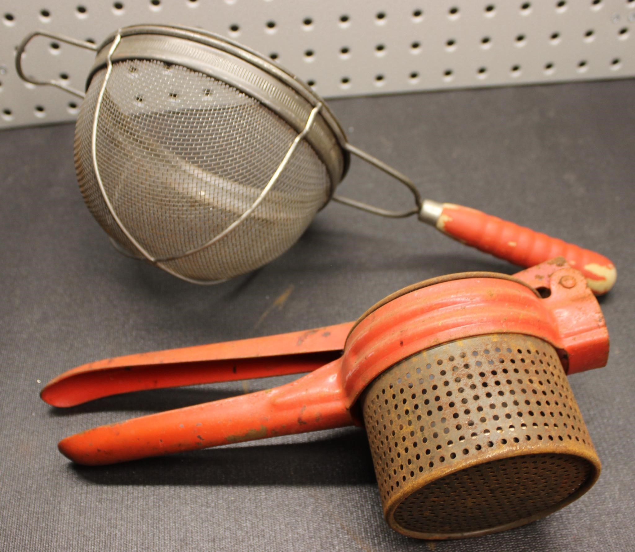 Lot of 2 Vintage Red Handle Utensils