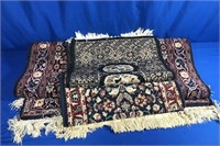 3 HAND WOVEN OREINTAL ACCENT RUGS - 100% WOOL