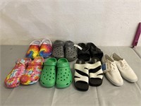 7 Pairs Of Women’s Slippers/ Shoes Size 10/11