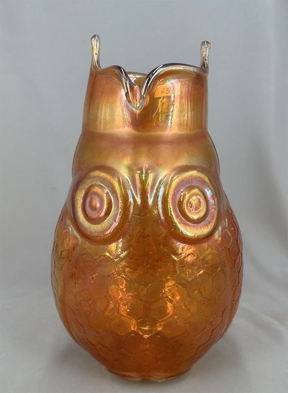 Owl 10" vase - marigold