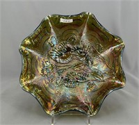 Pansy ruffled bowl - green