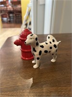 Vintage Fire Hydrant & Dalmation S&P Shakers