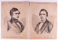 FRANKLIN PIERCE AND WILLIAM KING ENGRAVINGS