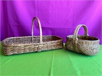 Antique Hand Made Taconic Baskets w Handle 1800's