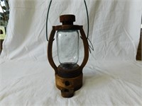 Handmade artisan light holder with no light.