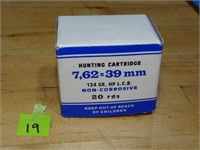 7.62x39 124gr Rnds 20ct