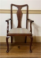 Antique Captains Arm Chair w/ Queen Anne Legs