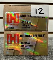 (40) Rounds of Hornady 40 S&W HP.