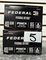 (40) Rounds of Federal 40S&W HP.