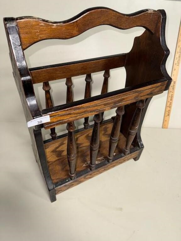 Mid-Century Antique Magazine Rack NICE