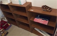Three Book Cases with Adjustable Shelves
