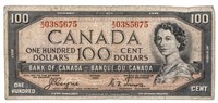 Bank of Canada 1954 $100 Devil's Face