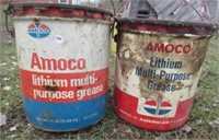 (2) Amoco Grease cans.